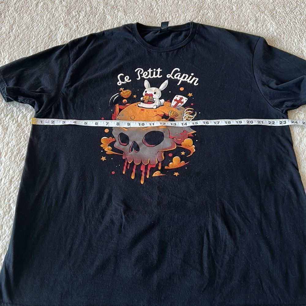 Le Petit Lapin short sleeve shirt black size XL - Picture 7 of 16
